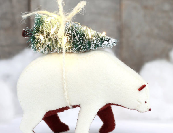 Christmas Tree Bear Soft Sculpture