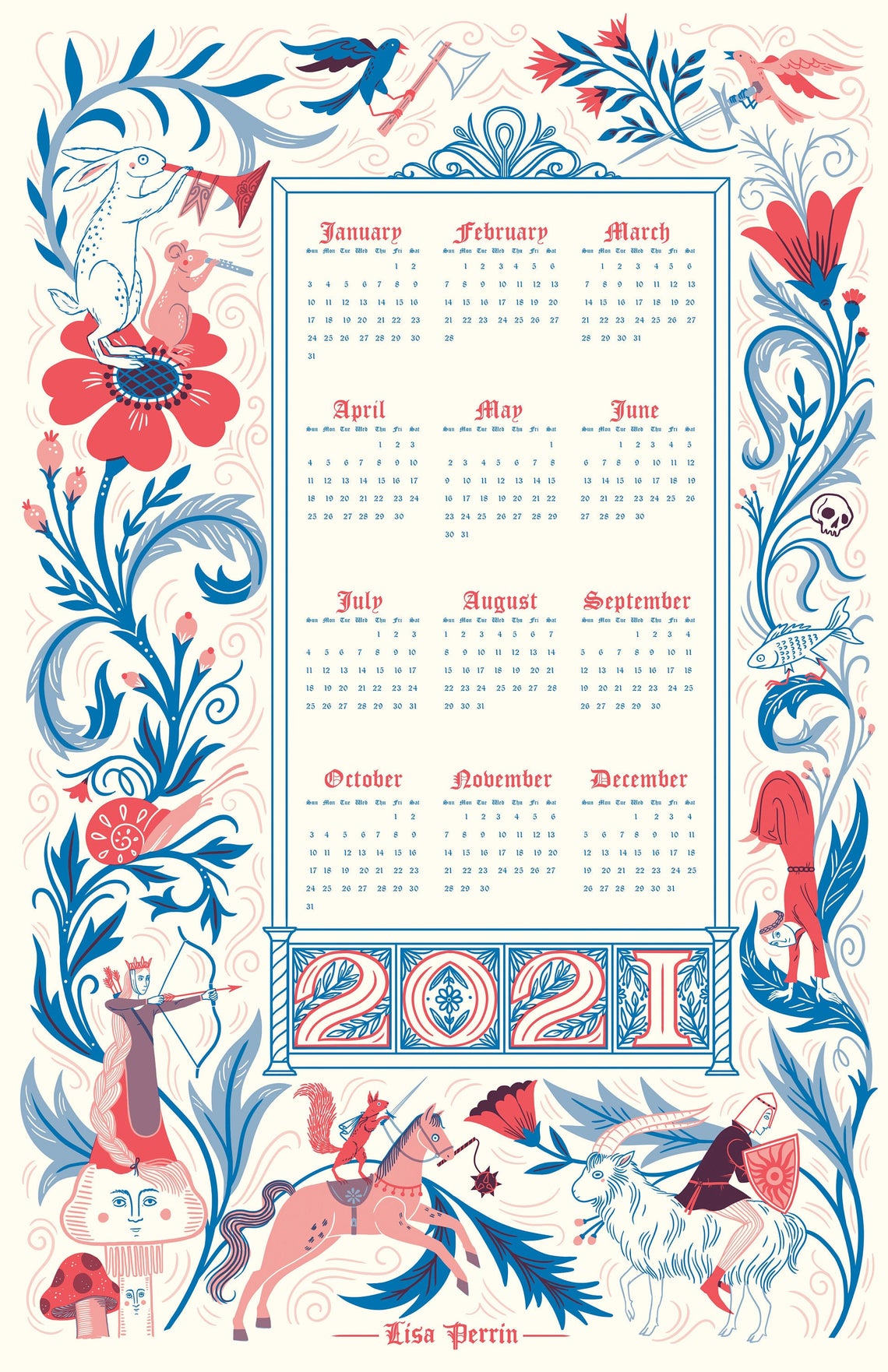 2021 Glance Calendar