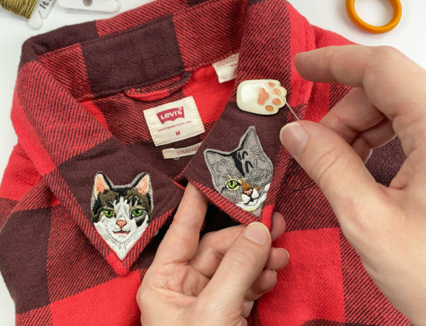 Custom pet embroidery by Sara Barnes / Brown Paper Stitch