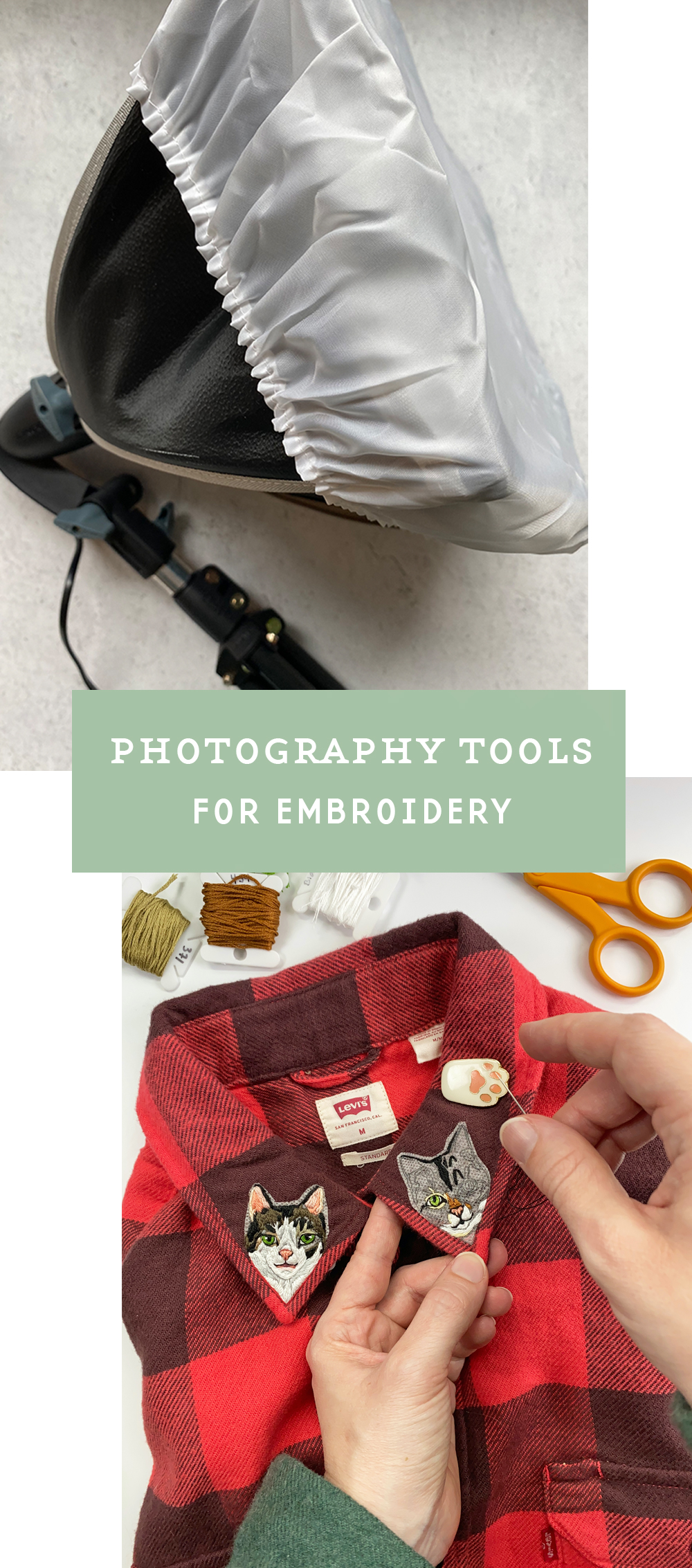 Photography supplies that will help you document your embroidery