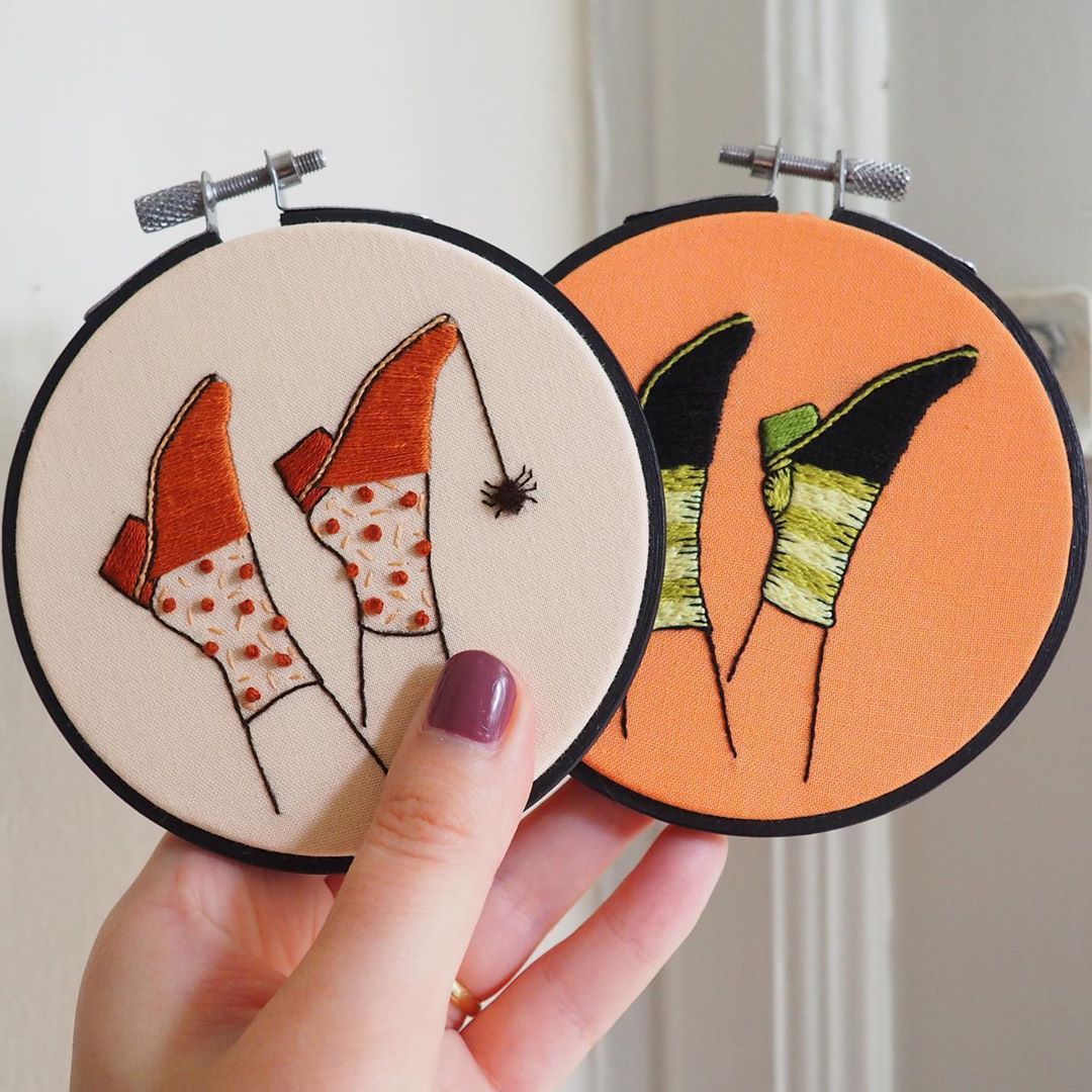 Halloween embroideries by Dearest Q