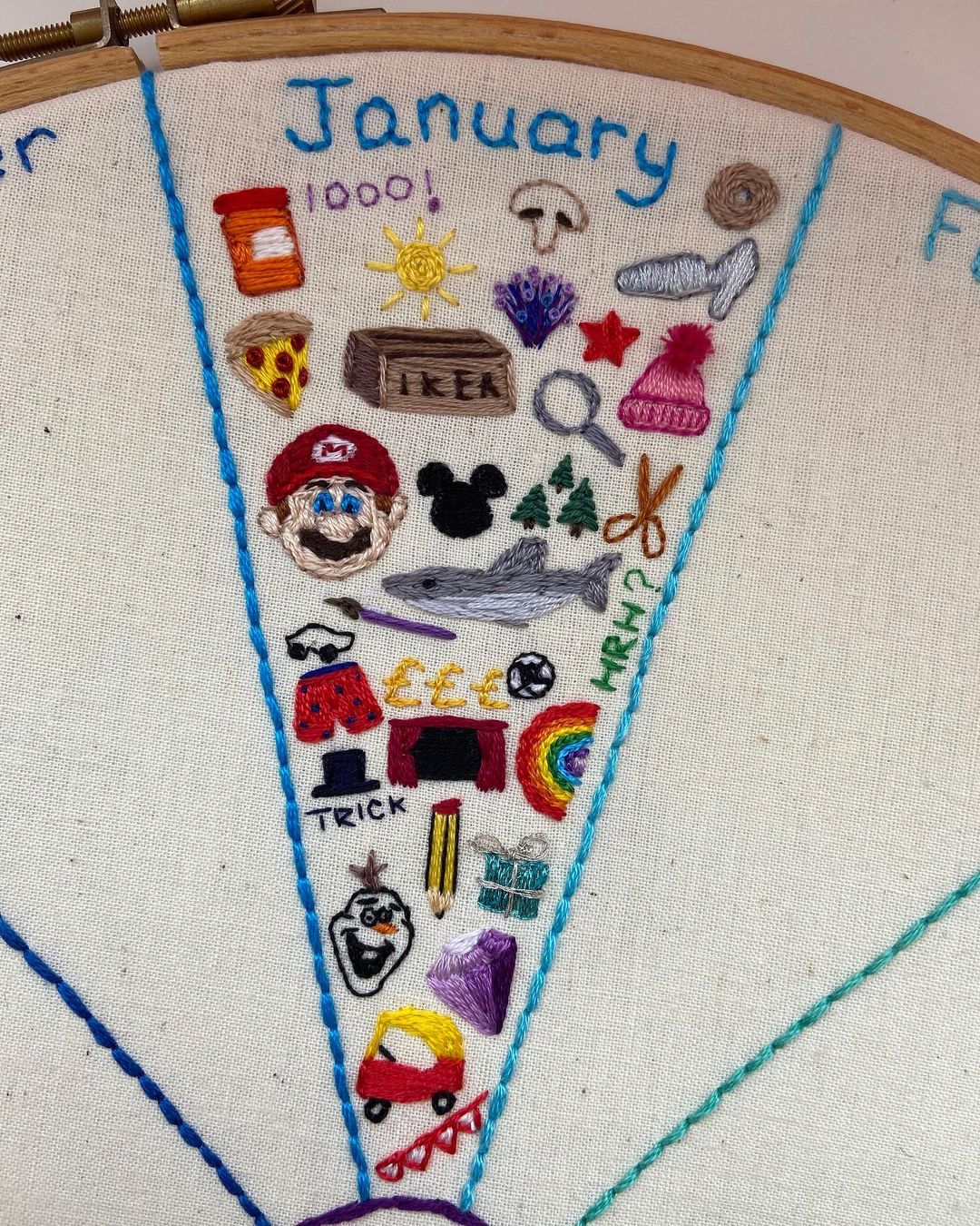 How One Embroider’s ‘1 Year of Stitches’ Project Divides 2020 Into a ...