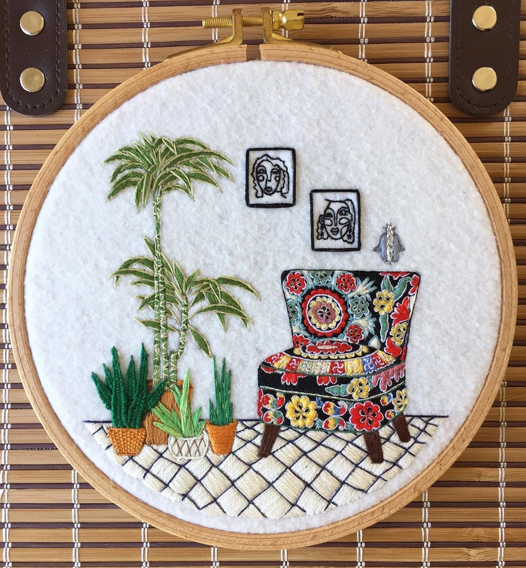 Interior embroidery by Fatma Karaca