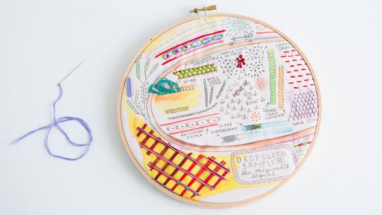 Embroidery sampler by Rebecca Ringquist