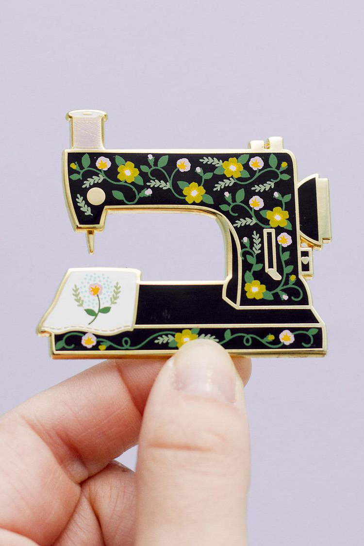 Sewing Machine Enamel Pin