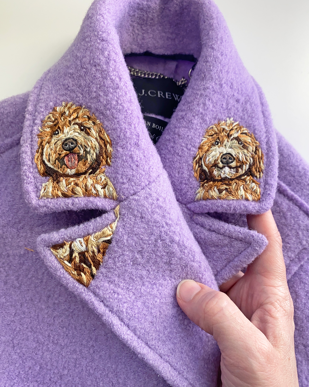 Custom Dog Embroidery on a Shirt