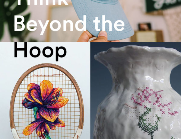 Embroidery outside of the hoop