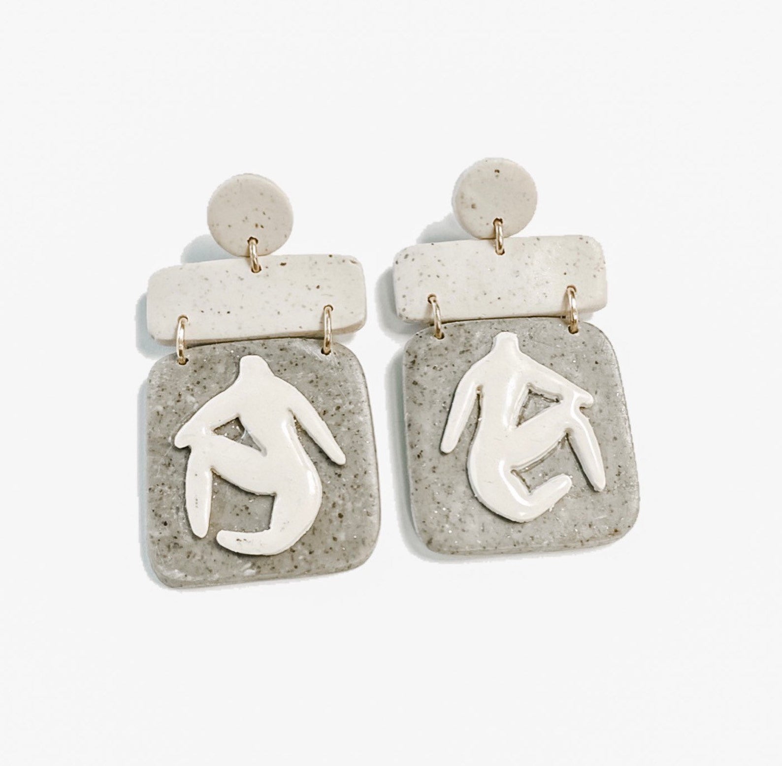 Matisse inspired clay earrings