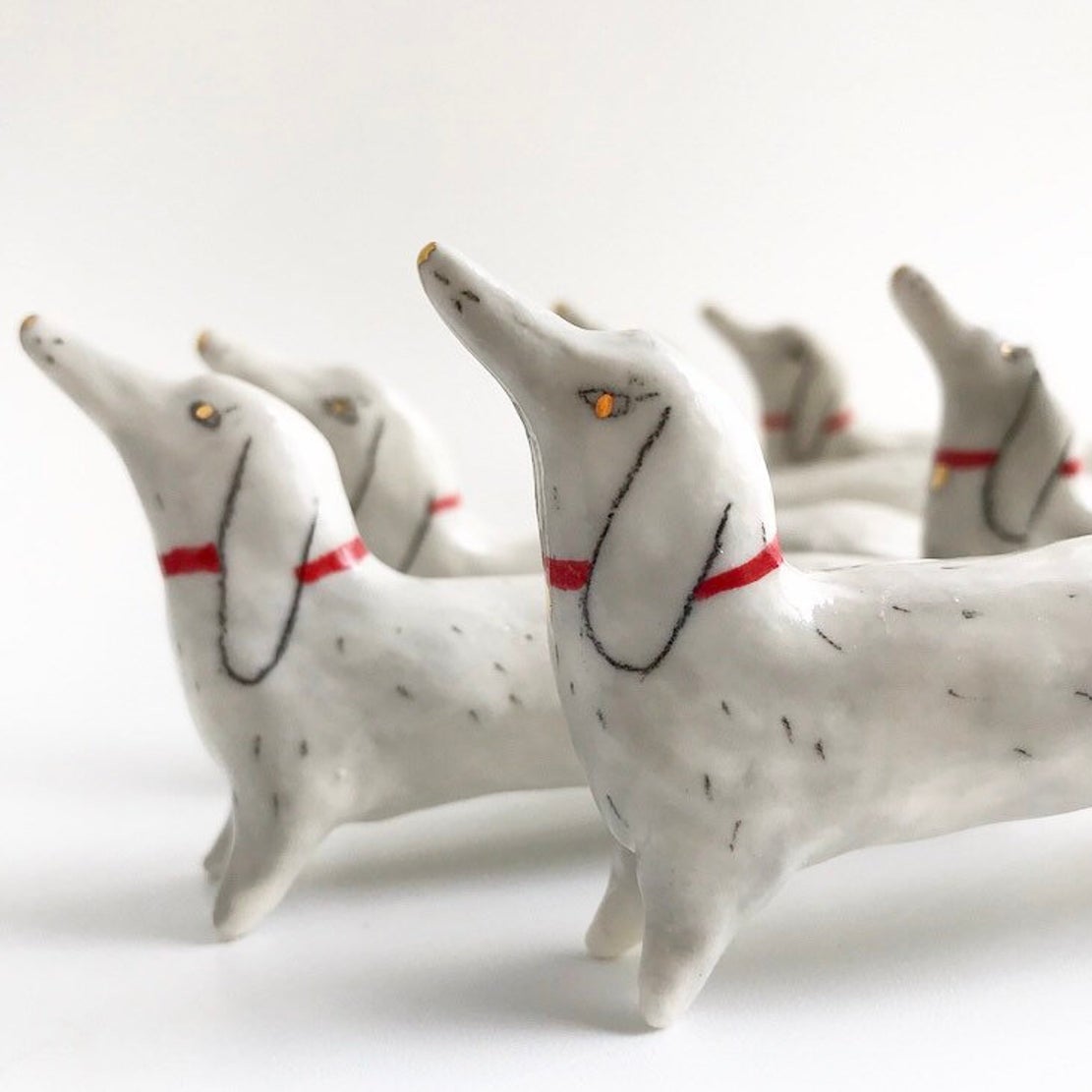 Ceramic dog figurines 