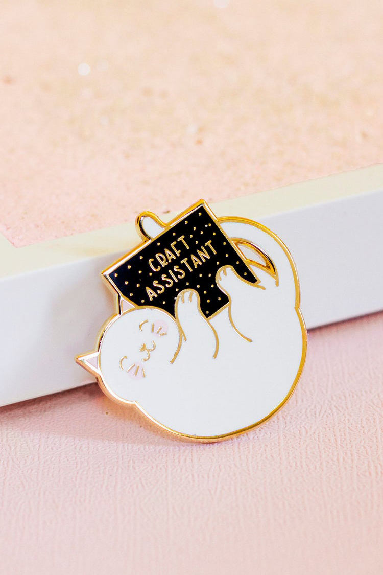 Cat enamel pin