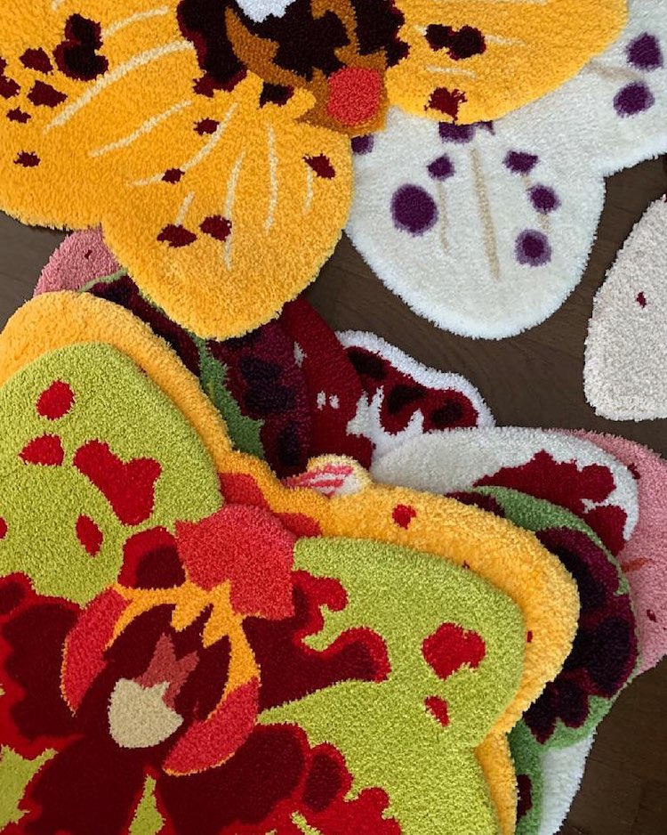 Floral rug art by Studio Meche