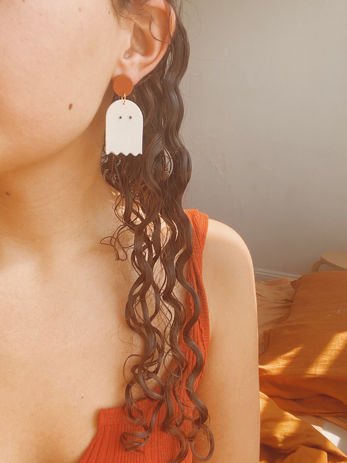 Ghost dangle earrings