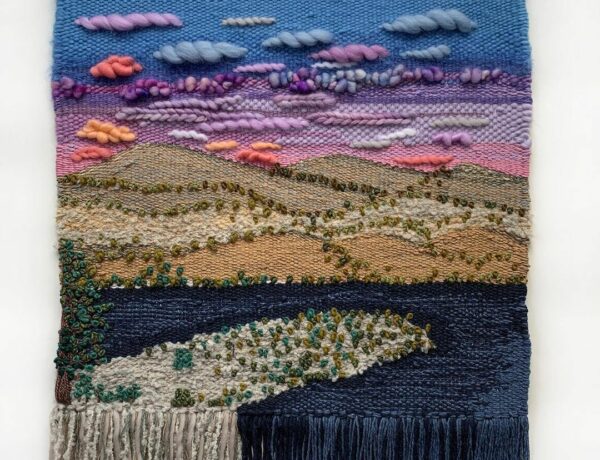 Weaving landscape art by Adrienne Lee