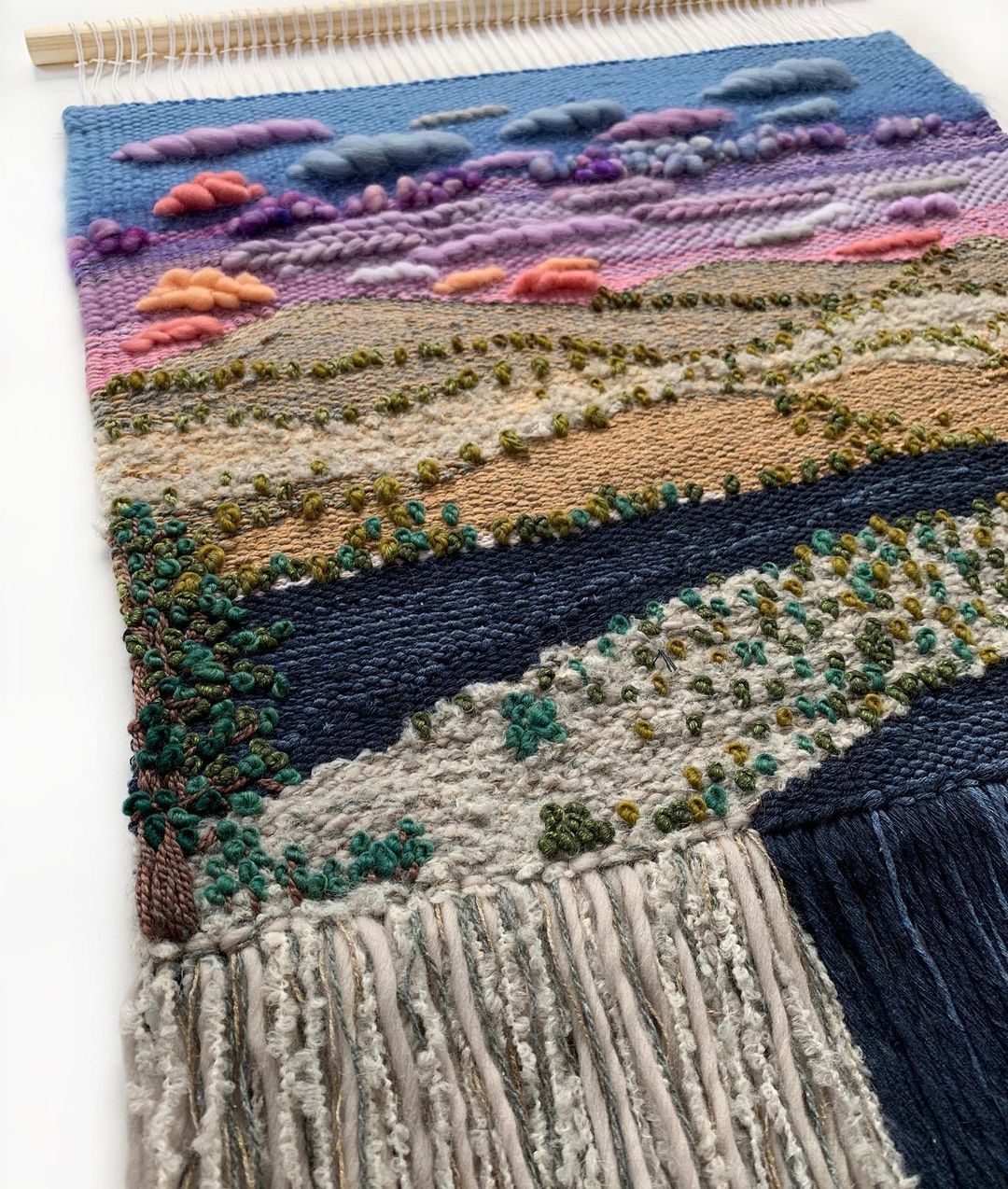 Weaving landscape art by Adrienne Lee