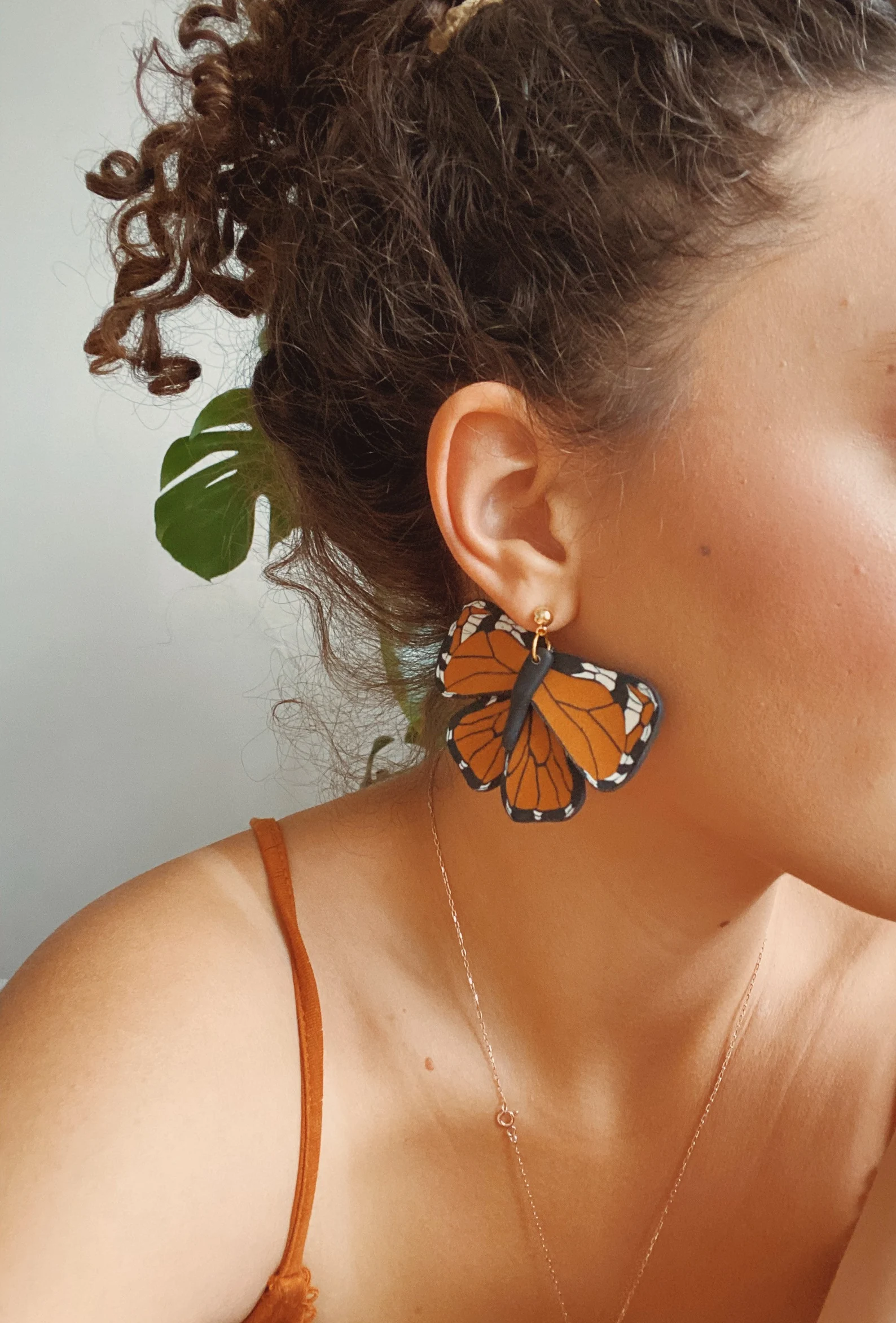 Butterfly earrings made of polymer clay