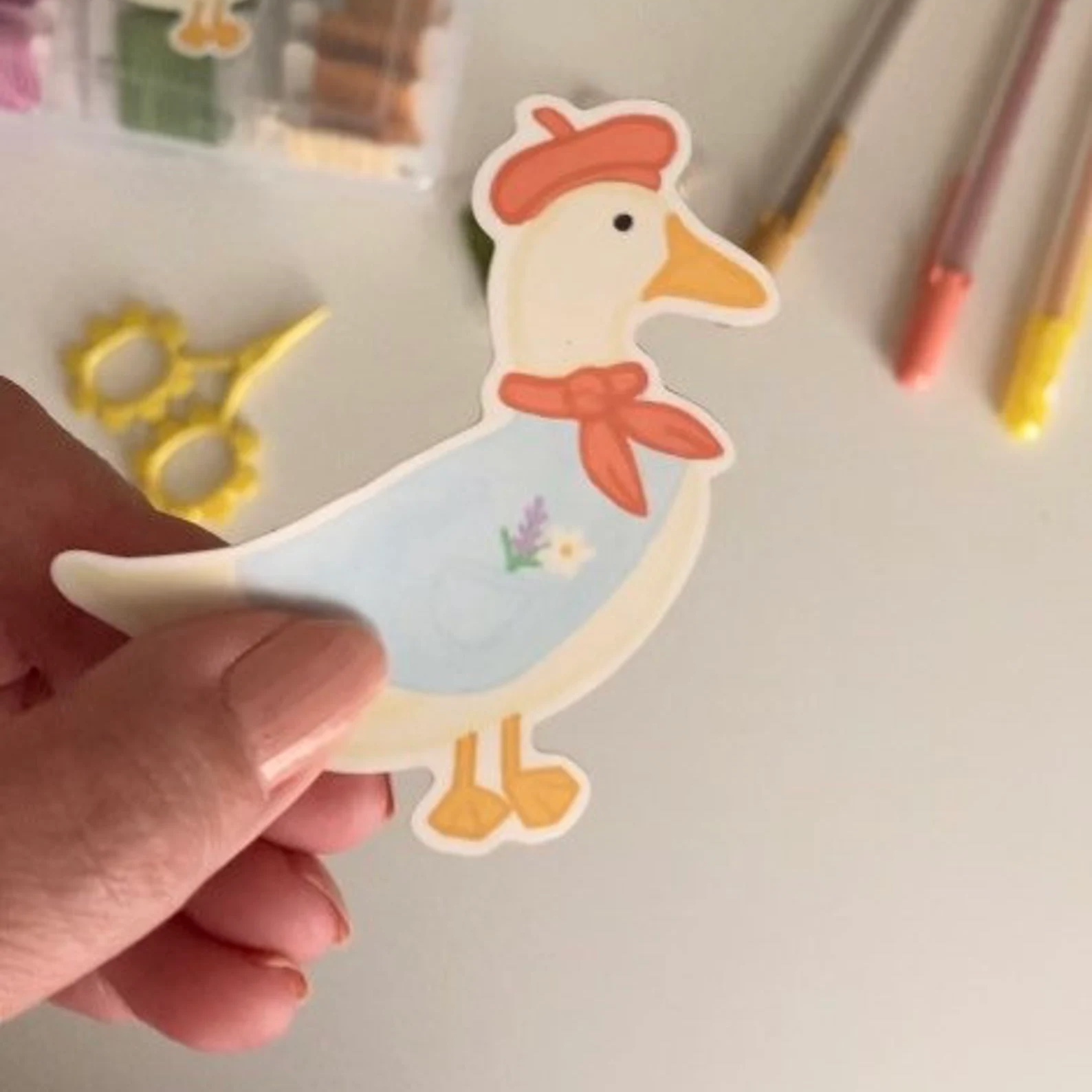 Artist duck sticker