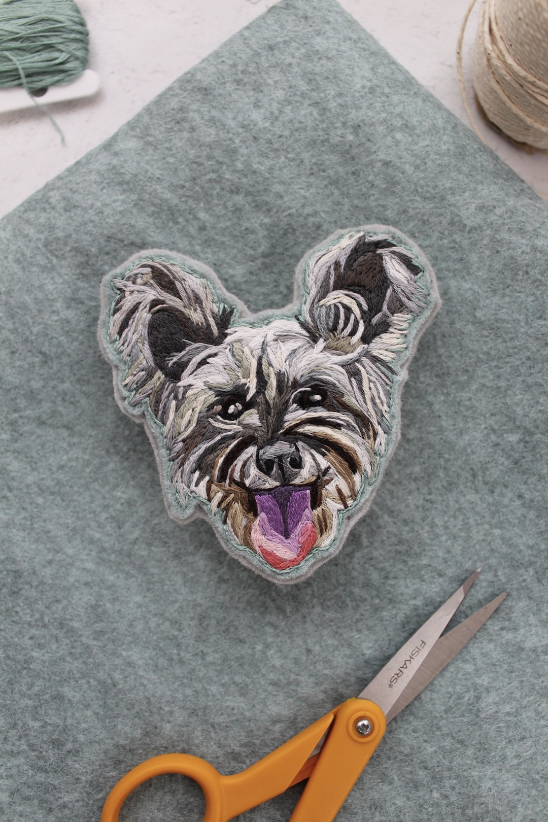 Custom pet portrait patch