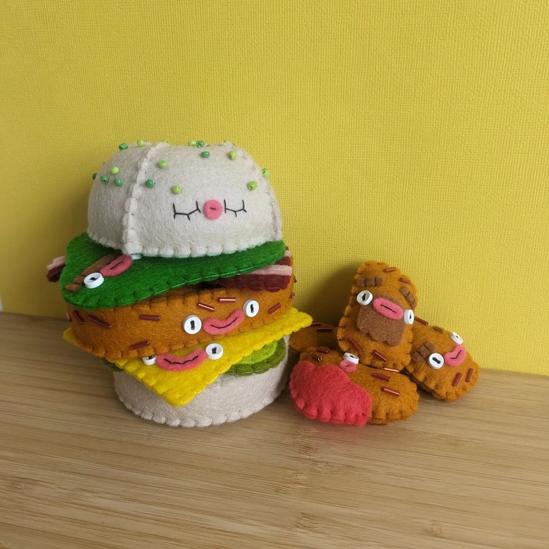 Personality-packed felt food sculptures by Mega Felt