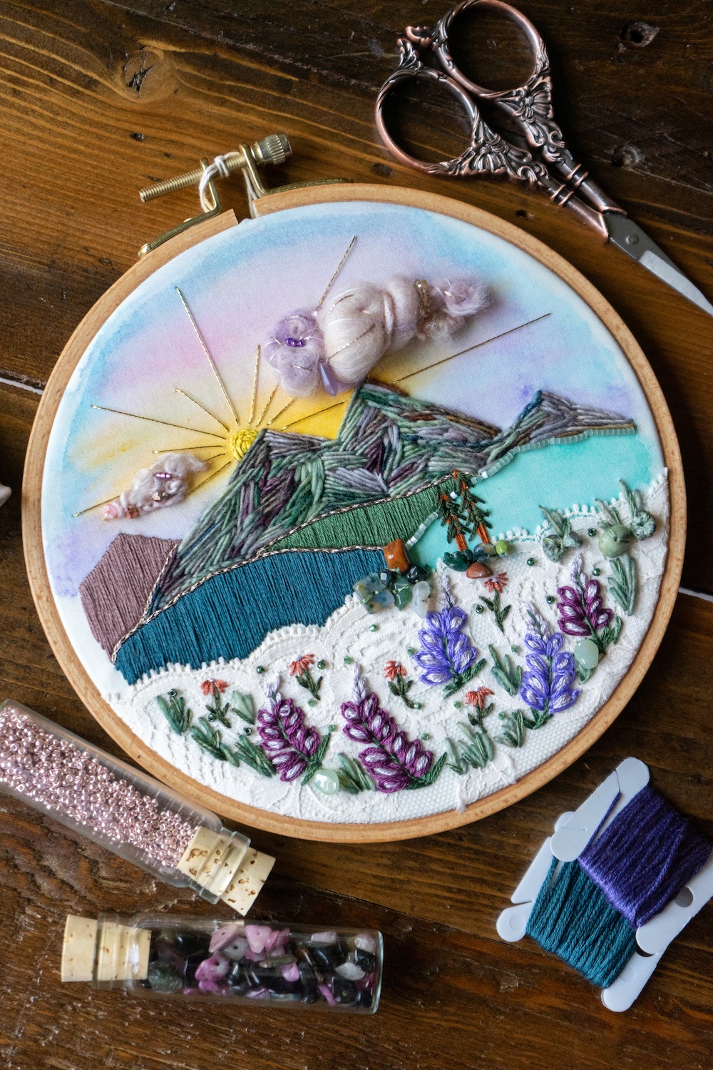 National Park embroidery art by Shannon Moser