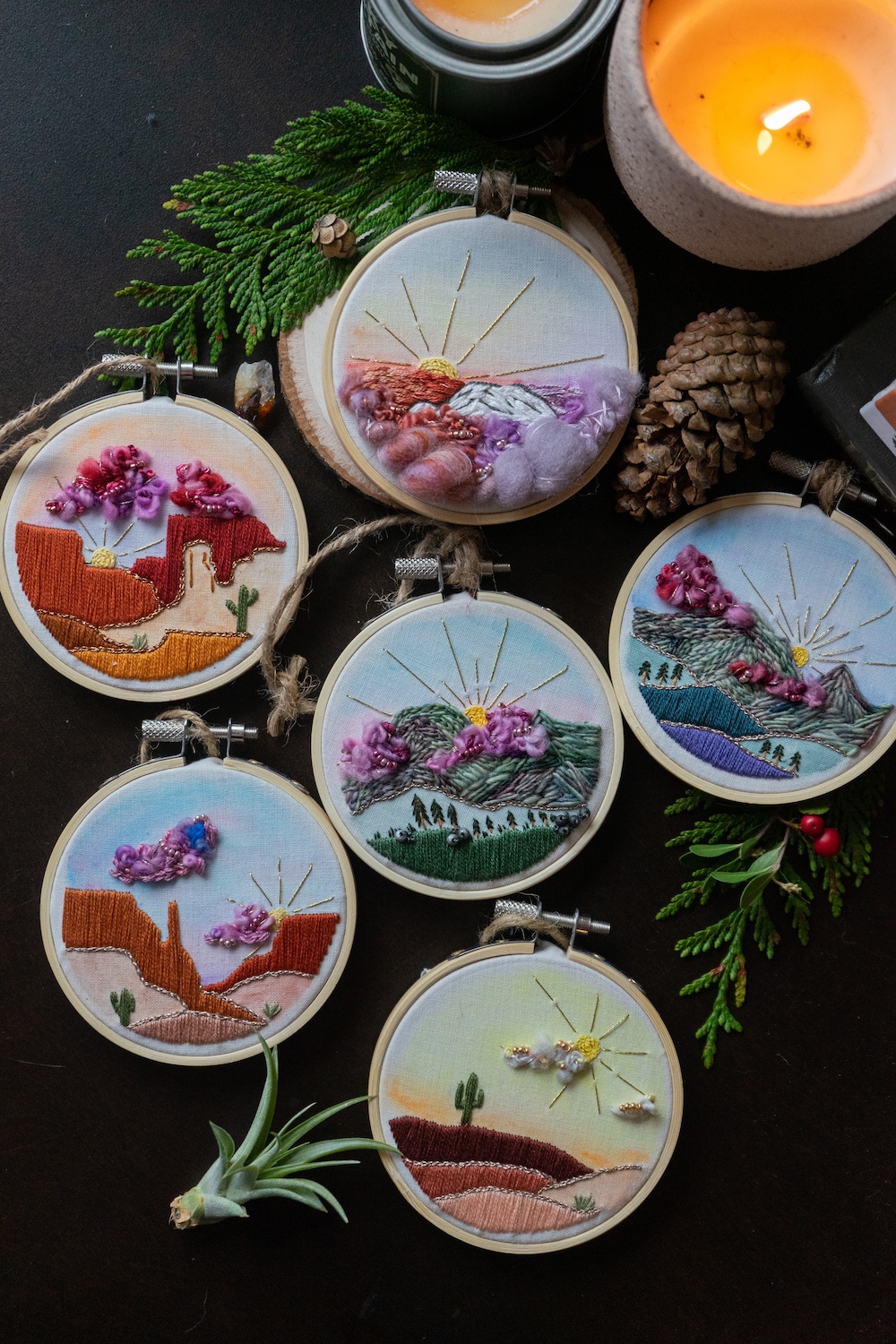 National Park embroidery art by Shannon Moser