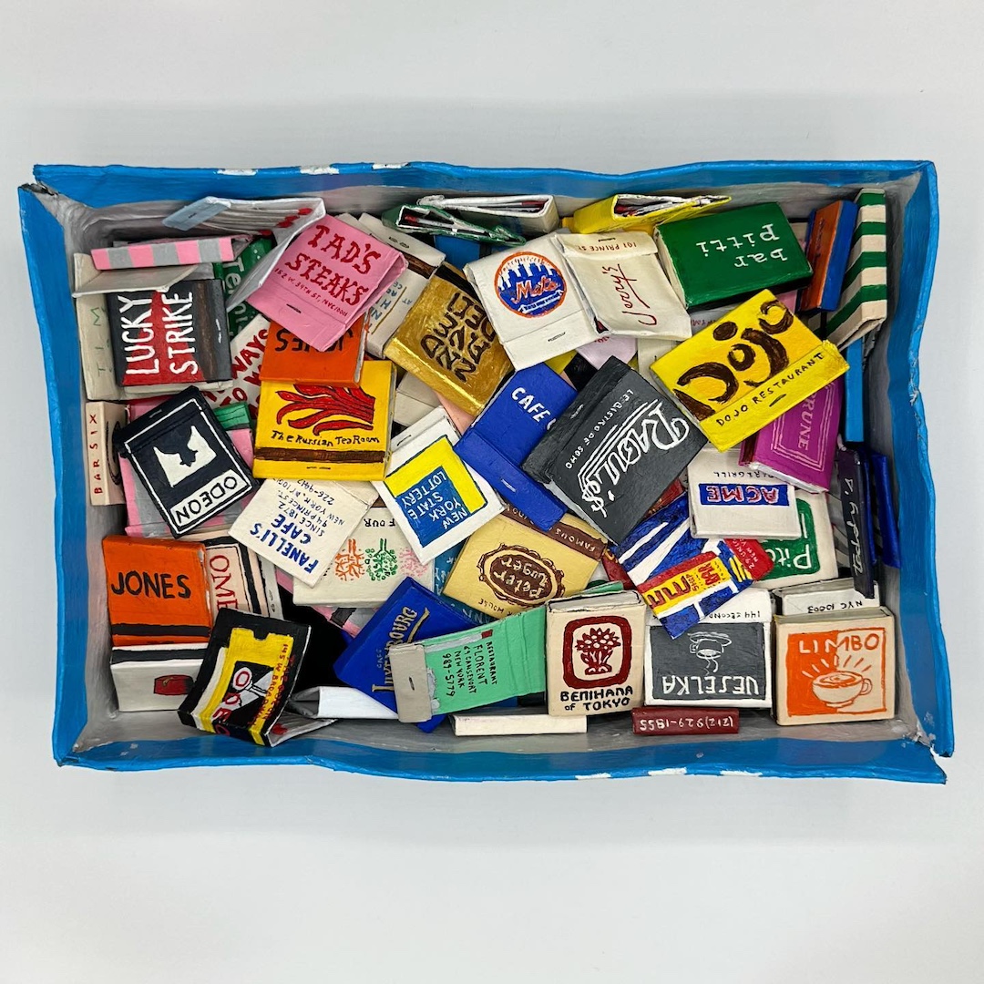 Paper mache matchbooks by Bernie Kaminski