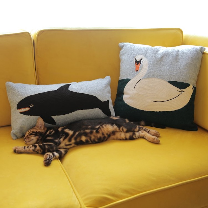 Throw pillows by Lorien Stern