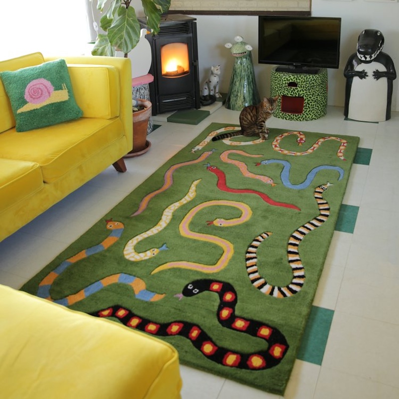 Snake rug by Lorien Stern