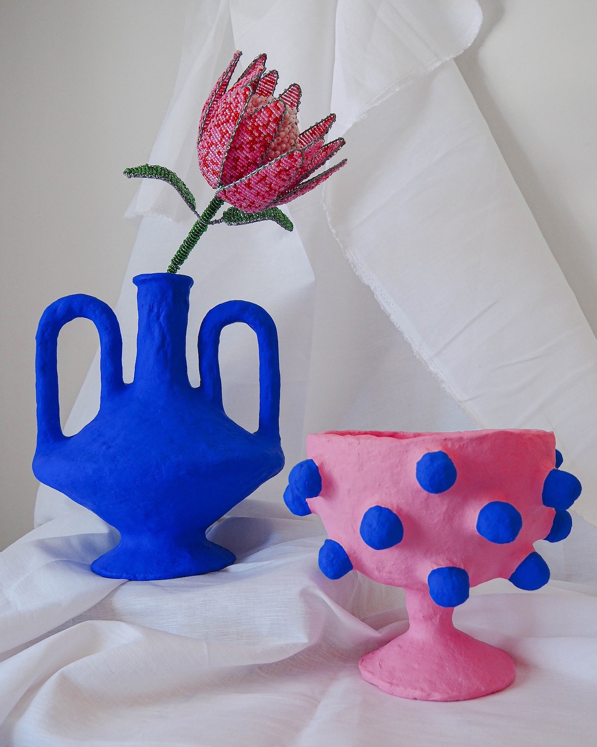 Eco-friendly vases made of 100% recycled materials by Penny Brooshoft of Eclette