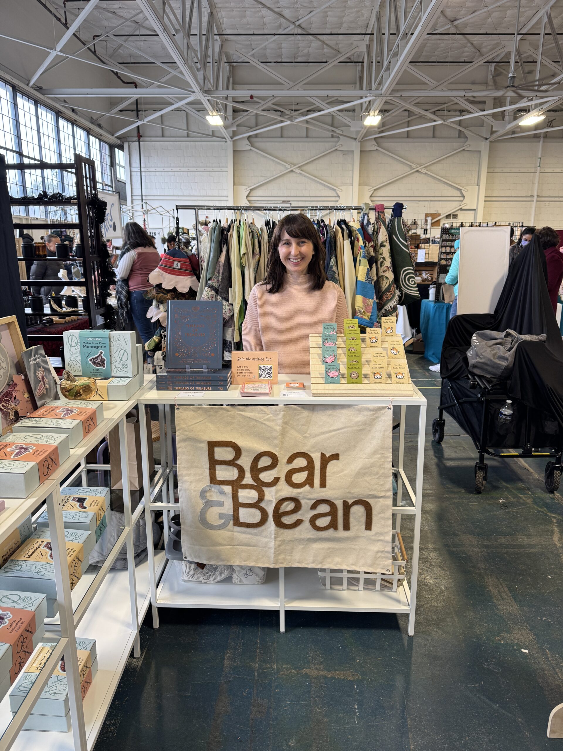 Sara Barnes of Bear&Bean at Handmadeland in Seattle, WA