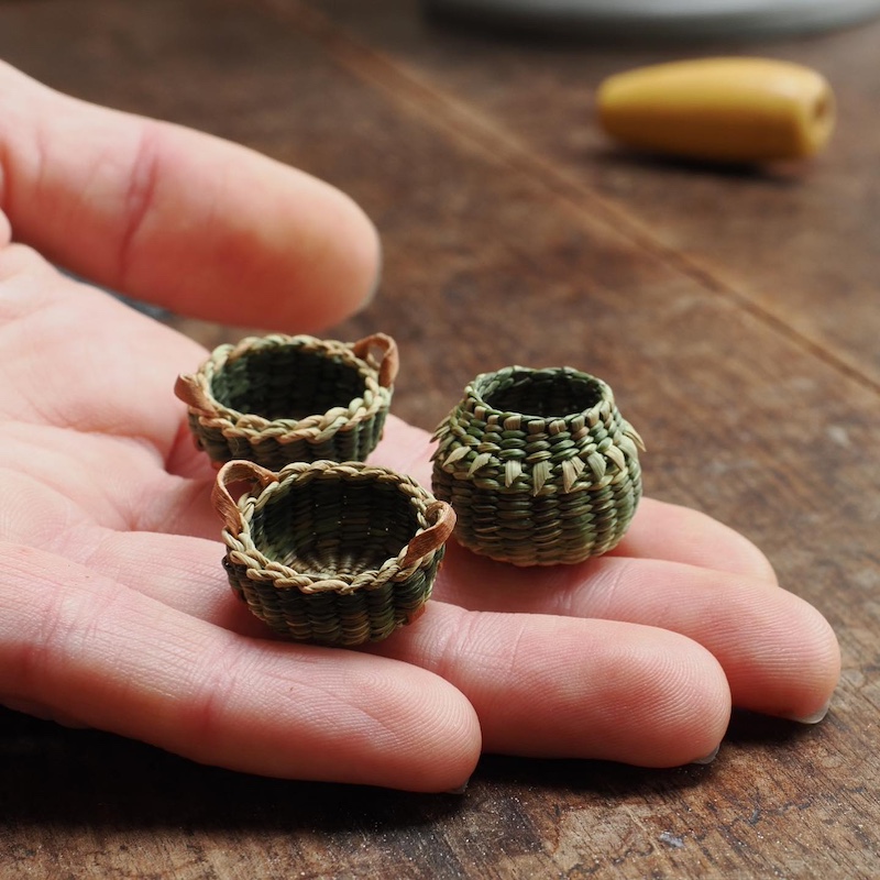 Miniature Woven Baskets by Foraged Fibres