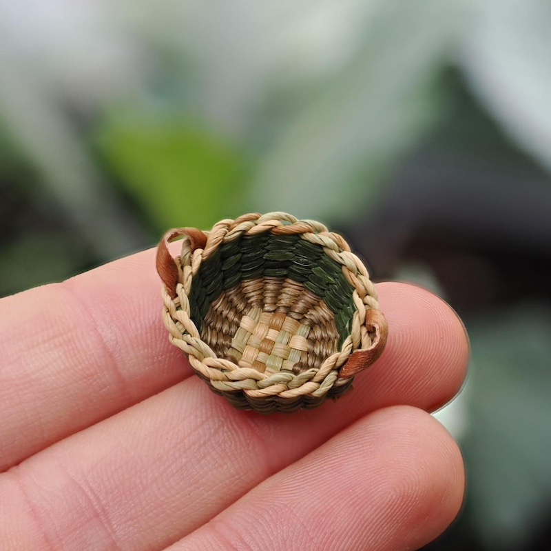 Miniature Woven Baskets by Foraged Fibres