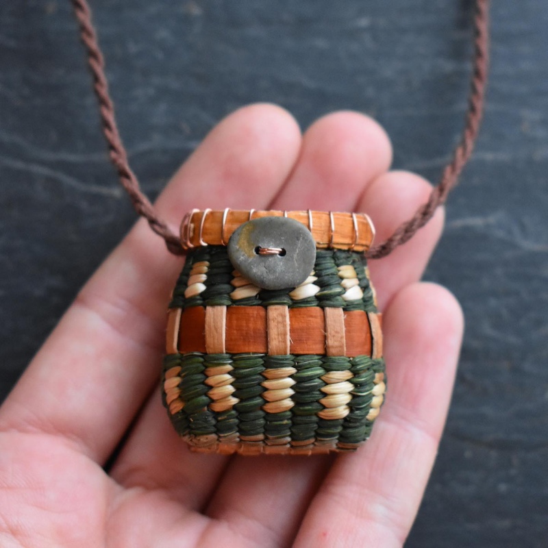 Miniature Woven Baskets by Foraged Fibres