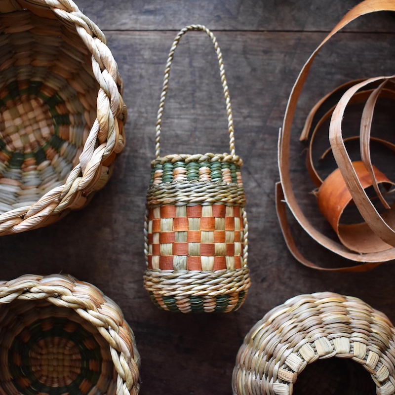 Miniature Woven Baskets by Foraged Fibres