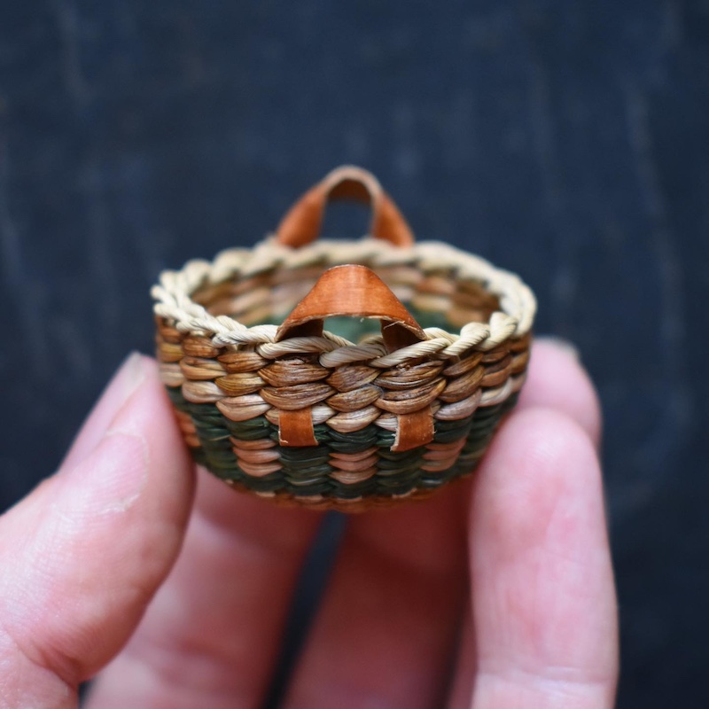 Miniature Woven Baskets by Foraged Fibres