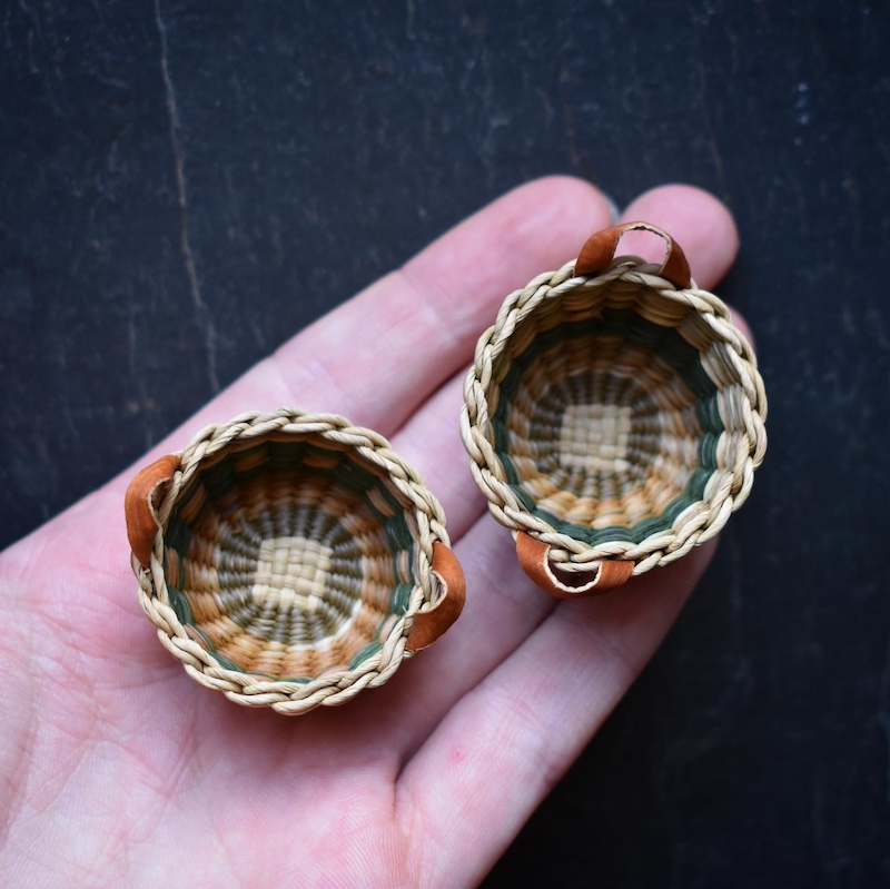 Miniature Woven Baskets by Foraged Fibres